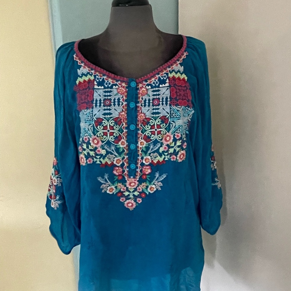 Johnny Was rayon tunic xl